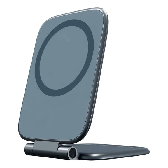 Ultra-Slim Shockproof Magnetic Phone Holder Adjustable Strong Magnet Car Phone Mount Car Phone Holder-Ultra-Thin 270° Foldable Magnetic Car Phone Mount for Your Car/Gym, 1Pc(Grey,2.6x2.3x3.5")