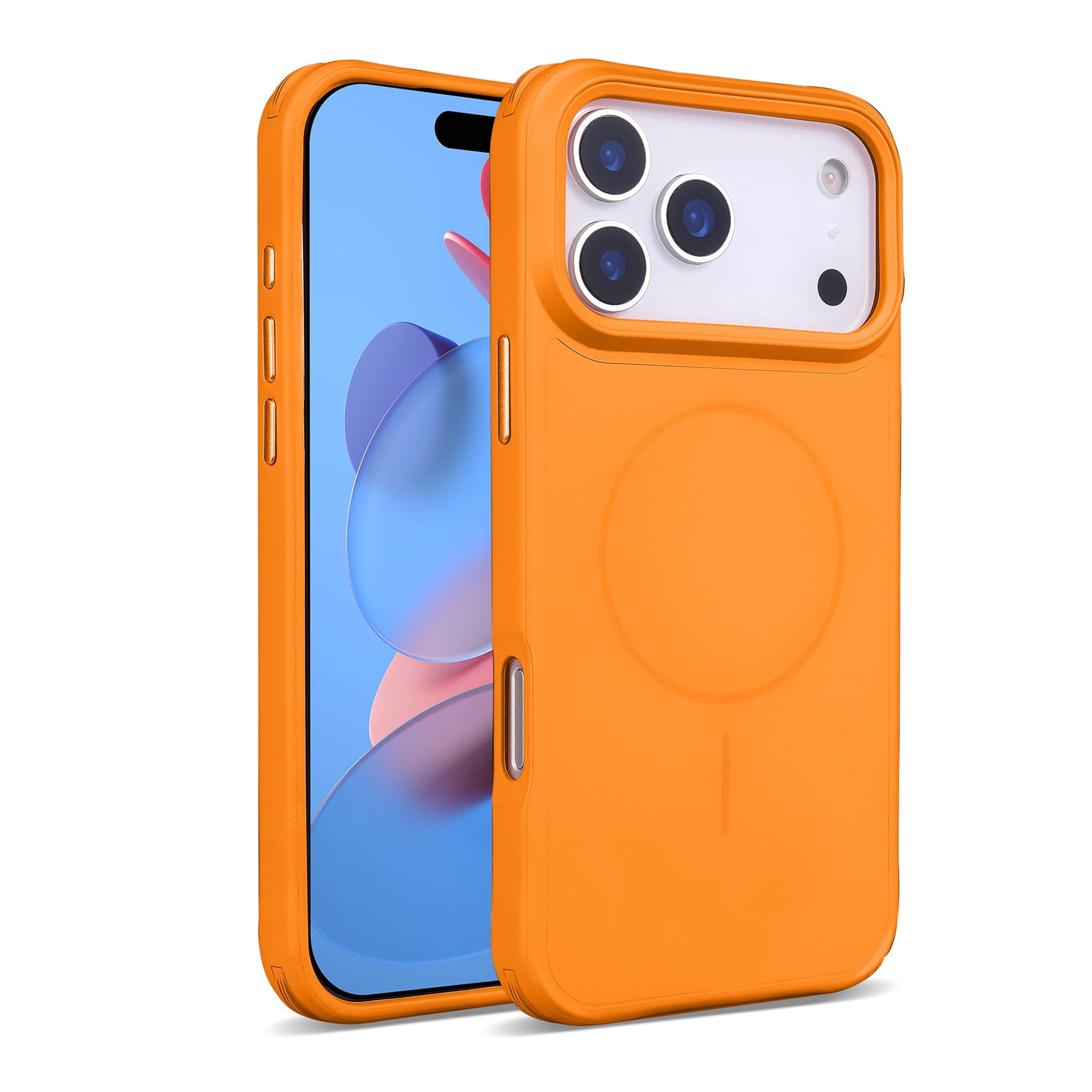 Ultra-Slim Silicone Case with MagSafe Support for iPhone 17 Pro Max - Orange