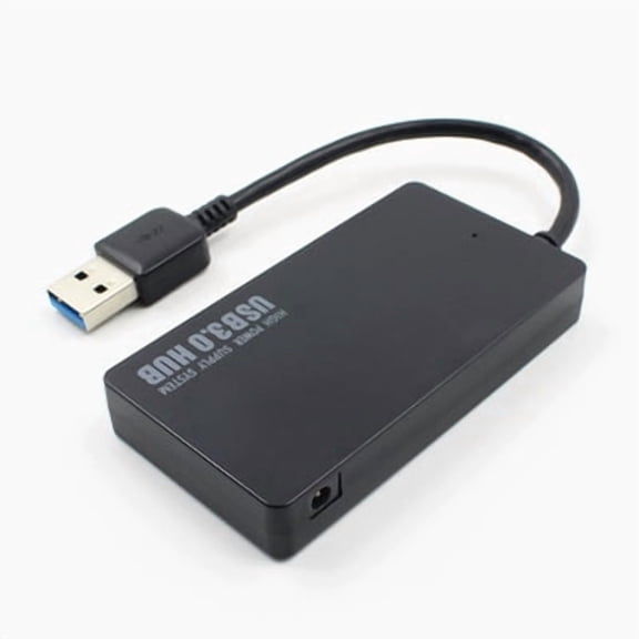 Ultra-Slim USB 3.0 4-Port Hub - High-Speed USB Splitter for Laptop, PC, Mac & Desktop, Portable 4-in-1 USB Expander