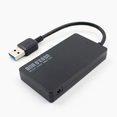 Ultra-Slim USB 3.0 4-Port Hub - High-Speed USB Splitter for Laptop, PC, Mac & Desktop, Portable 4-in-1 USB Expander
