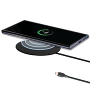 IJS Ultra Slim 15W Round Wireless Charger   Fast Universal Charging Pad for iPhone, Samsung & All Phones With Wireless Charging