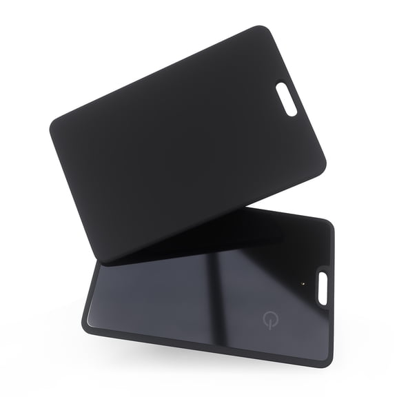 Ultra-Slim Wallet Tracker Card, Bluetooth Item Finder Compatible with Apple Find My (iOS Only), IP67 Water-Resistant Smart Locator for Wallets, Luggage, and Travel Essentials, Midnight Onyx