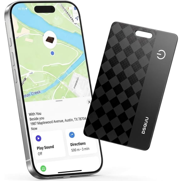 Ultra-Slim Wallet Tracker Card, Works with Apple Find My, 1 Pack