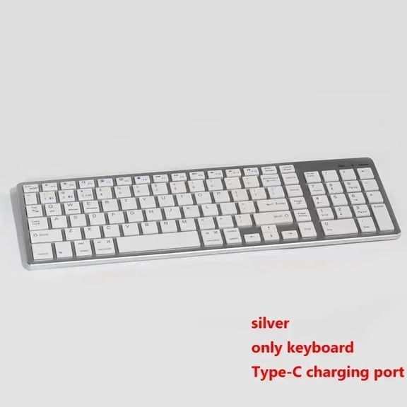 Ultra Slim Wireless Bluetooth Keyboard and Mouse Set Compatible for Mac OS/iOS/iPad OS Rechargeable Keyboard for MacBook