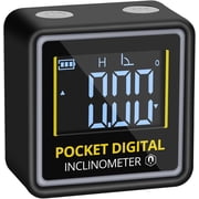 Ultra Small Digital Angel Finder Magnetic 4 * 90  VA Screen Backlight Rechargeable Protractor Inclinometer with V-Groove Magnetic USB Charging Angle Gauge for Woodworking Building Saw Blade