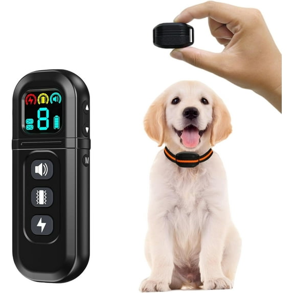 Ultra-Small Dog Shock Collar for 5-15 Pound Small Dogs - 1900Ft Range,Lightweight Dog Training Collar with Remote Control,3 Training Modes Beep,Vibration,Safe Shock, Waterproof E-Collar (BBlack)