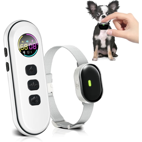 Ultra-Small Dog Shock Collar with Remote, Ultra-Light & Thin Dog Training Collar, Tailored for Small Dogs 5-30lbs & Medium Dogs, 198-Level Precise Control, Waterproof, Rechargeable (Not Auto Collar)