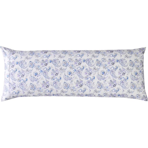 Ultra Soft 1-Piece Set Floral Print Pillowcases - 1500 Premium Hotel Quality Microfiber, Soft and Smooth Hidden Zipper Closure 1-Piece Pillow Covers - Body Pillowcase, Paisley Indigo