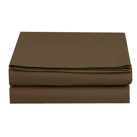 Ultra- Soft 1500 Series Double Brushed Fitted Sheet, Queen Size, Chocolate Brown