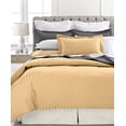 thumbnail image 1 of Ultra Soft 1800 Series 2 PC Striped Duvet Set (Twin, Sand Stone), 1 of 1
