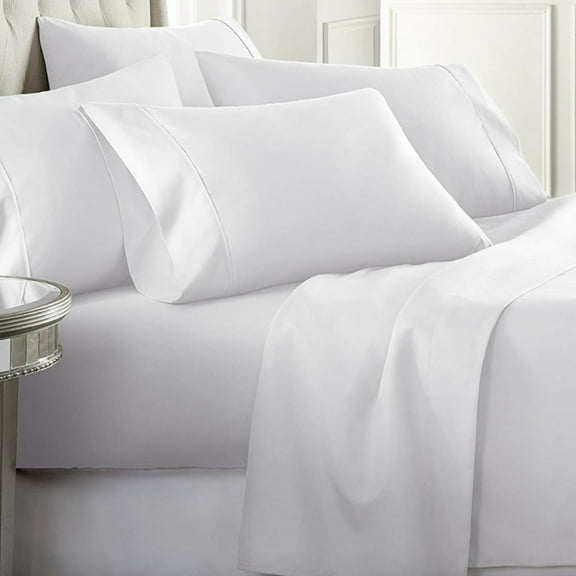 Luxury Ultra-Soft 1800 Series Microfiber Bed Sheets Set – Deep Pocket, Wrinkle-Resistant, Cooling, 6-Piece Bedding Set