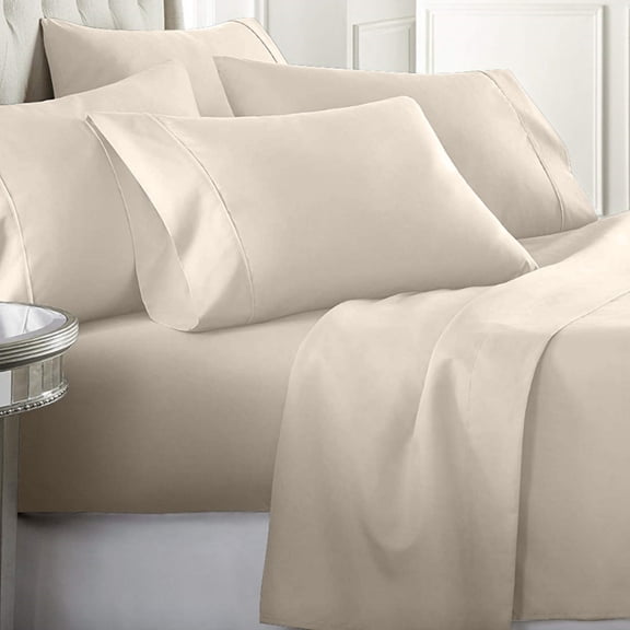 Luxury Ultra-Soft 1800 Series Microfiber Bed Sheets Set – Deep Pocket, Wrinkle-Resistant, Cooling, 6-Piece Bedding Set