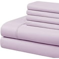 thumbnail image 1 of Ultra-Soft 6 Piece Luxury Bamboo Sheet Set, 30" Inch Deep Pocket Fitted Sheet 100% Pure Organic Bamboo (Lavender Solid) Twin-XXL Size All Season & Wrinkle Free Cooling Sheets., 1 of 5