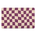 thumbnail image 1 of Ultra-Soft, Absorbent Microfiber Bath Mat: Checkered, Non-Slip, Long Bathroom Runner Rug. Easy to Clean Floor Mats for Bathtub Showers, 20x32in, 1 of 5