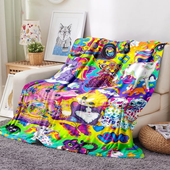 Ultra-Soft Animal Print Flannel Throw Blanket Perfect for Couch Office Bed Camping & Travel All-Season Cozy Nap Blanket