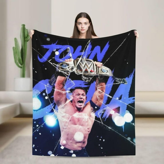 Ultra-Soft Anti-Pilling Lightweight Warm Blanket John Cena Blanket Cozy Blankets Decor for Couch Bed Sofa Bedroom Home 80x60 in