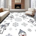 thumbnail image 1 of ODIKA 2x3 Machine Washable Non-Slip Area Rug, Festive Snowman Winter Wonderland Decorative Holiday Celebration Ultra Soft Rug, None, 626280, 1 of 7