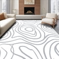 thumbnail image 1 of ODIKA 2x3 Machine Washable Non-Slip Area Rug, Modern Abstract Ripple Design with Minimalist Nordic Influence Ultra Soft Rug, None, 551473, 1 of 7