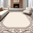 thumbnail image 1 of ODIKA 2x3 Machine Washable Non-Slip Area Rug, Modern Bordered Design with Subtle Vintage Floral Accents Ultra Soft Rug, None, 595966, 1 of 7