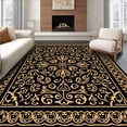 thumbnail image 1 of ODIKA 3x5 Machine Washable Non-Slip Area Rug, Midnight Paisley Scroll Design with Intricate Swirl Motifs Boho Chic Ultra Soft Rug, None, 540194, 1 of 7