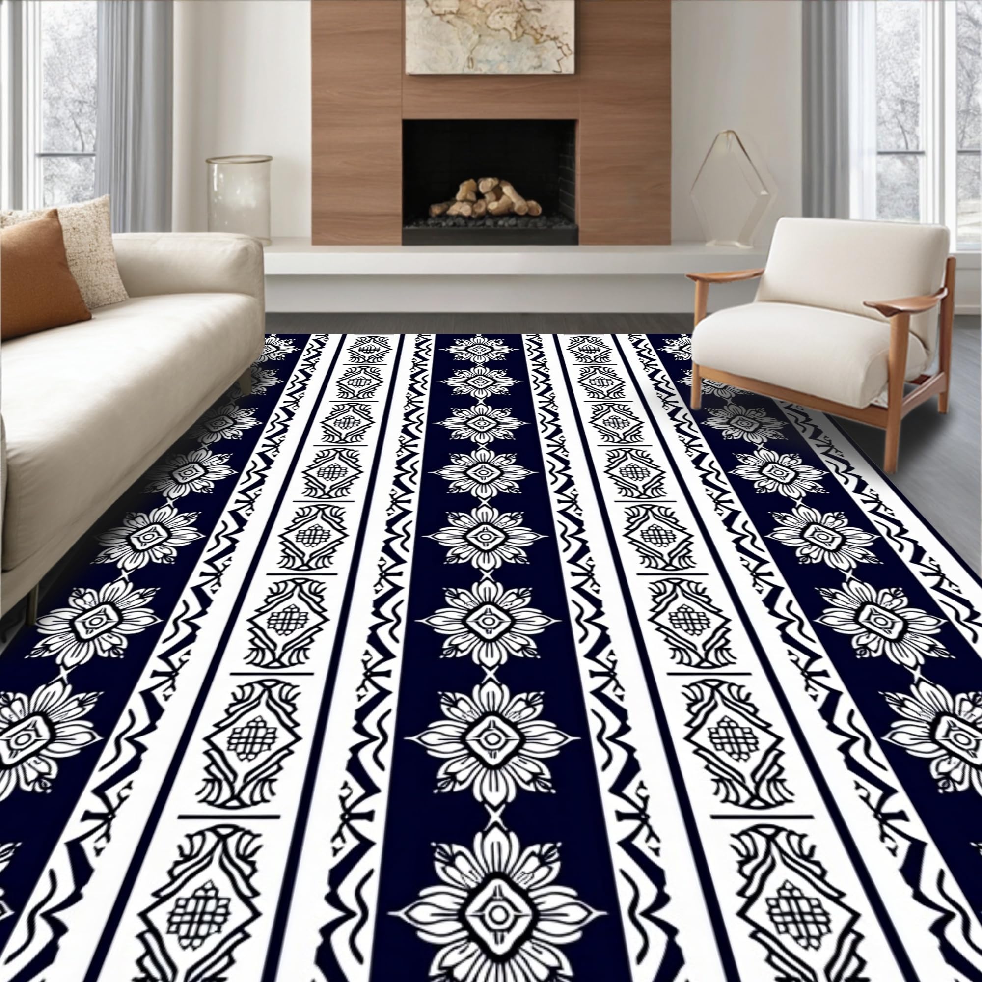 Ultra Soft Area Rug 3x5, Non Slip, Stain Resistant, Washable Area Rugs ...