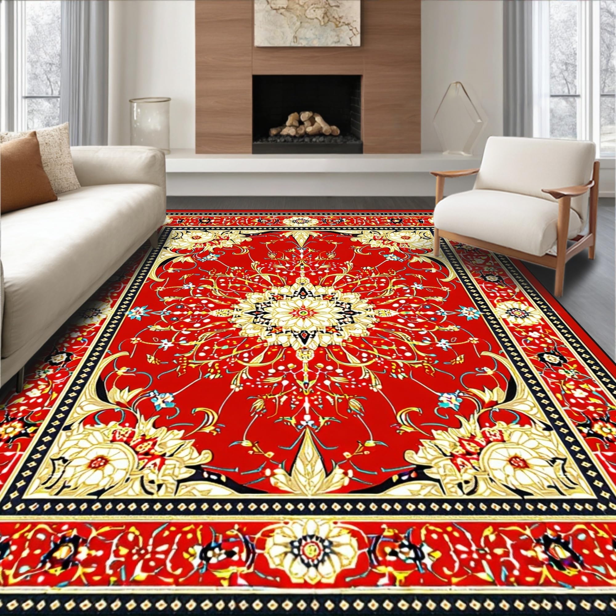 Ultra Soft Area Rug 3x5, Non Slip, Stain Resistant, Washable Area Rugs ...