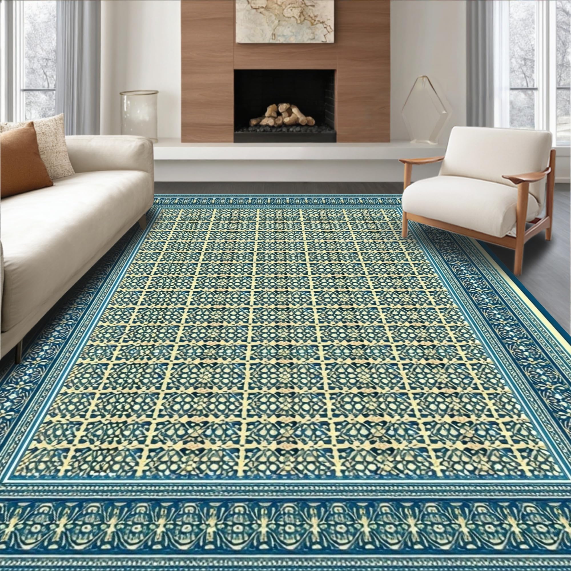 Ultra Soft Area Rug 3x5, Non Slip, Stain Resistant, Washable Area Rugs ...