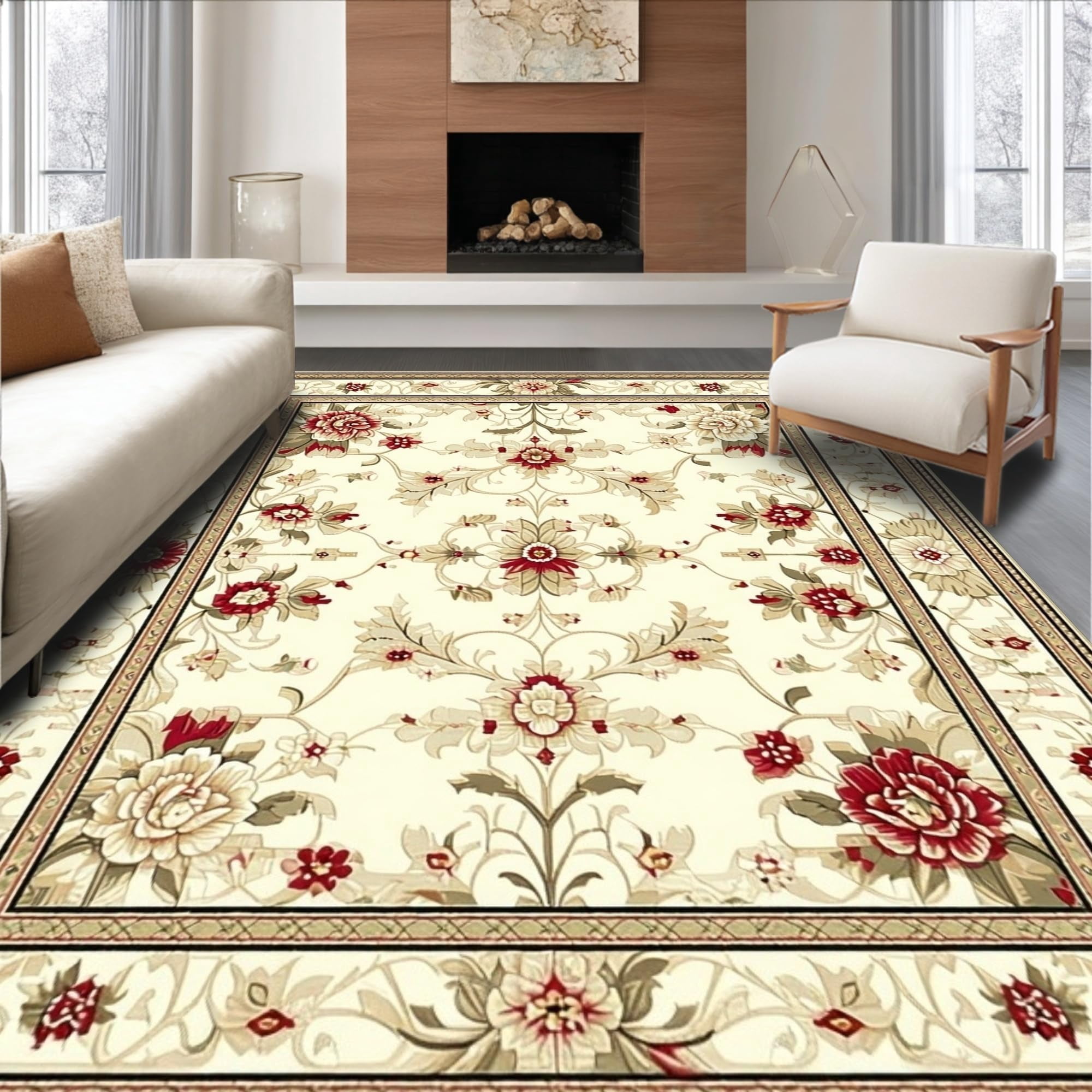 Ultra Soft Area Rug 3x5, Non Slip, Stain Resistant, Washable Area Rugs ...