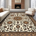 thumbnail image 1 of ODIKA 3x5 Machine Washable Non-Slip Area Rug, Rustic Motifs with Interlocking Aztec and Floral Ultra Soft Rug, None, 524003, 1 of 7