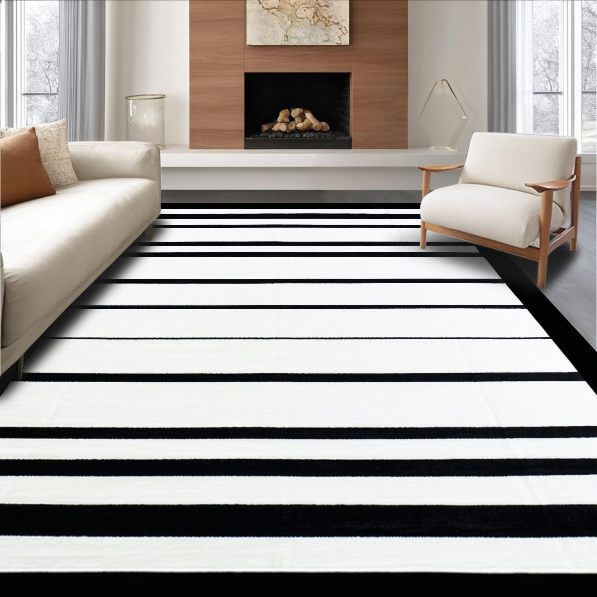 Ultra Soft Area Rug 4x6, Non Slip, Stain Resistant, Washable Area Rugs ...