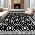 thumbnail image 1 of ODIKA 5x7 Machine Washable Non-Slip Area Rug, Celestial Starburst with Interlocking Stellar Motifs Ultra Soft Rug, None, 576780, 1 of 7