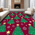 thumbnail image 1 of ODIKA 5x7 Machine Washable Non-Slip Area Rug, Merry Xmas Tree Forest Holiday Celebration Ultra Soft Rug, None, 626085, 1 of 7