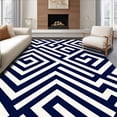 thumbnail image 1 of ODIKA 5x7 Machine Washable Non-Slip Area Rug, Nordic Interlocking Maze with Modern Chevron Motifs Ultra Soft Rug, None, 597087, 1 of 7