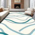 thumbnail image 1 of ODIKA 6x9 Machine Washable Non-Slip Area Rug, Modern Abstract Wave Motif with Water Ripple Accents Ultra Soft Rug, None, 573798, 1 of 7