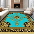 thumbnail image 1 of ODIKA 6x9 Machine Washable Non-Slip Area Rug, Ornate Medallion with Intricate Scrollwork Motifs Ultra Soft Rug, None, 577787, 1 of 7