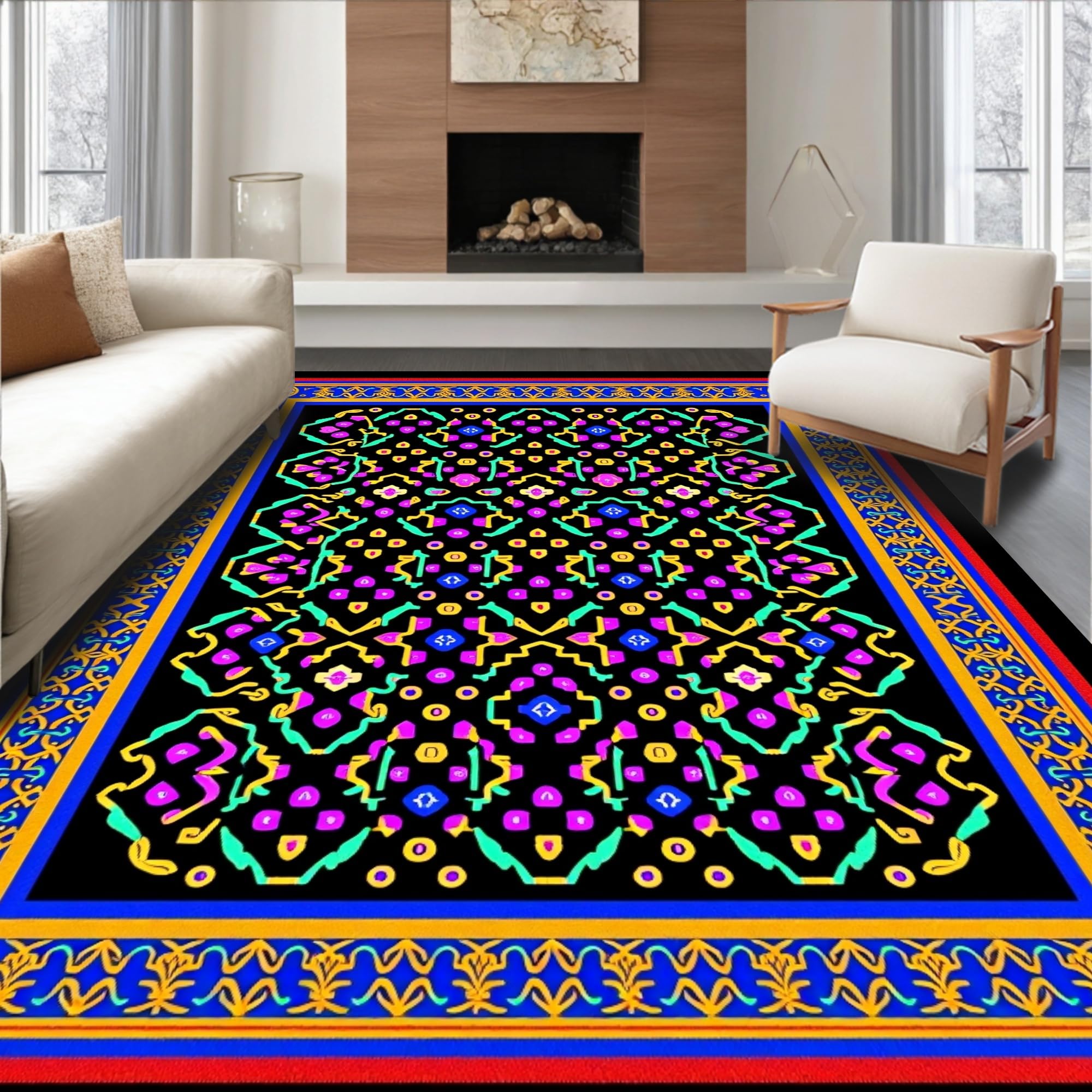 Ultra Soft Area Rug 8, Non Slip, Stain Resistant, Washable Area Rugs ...