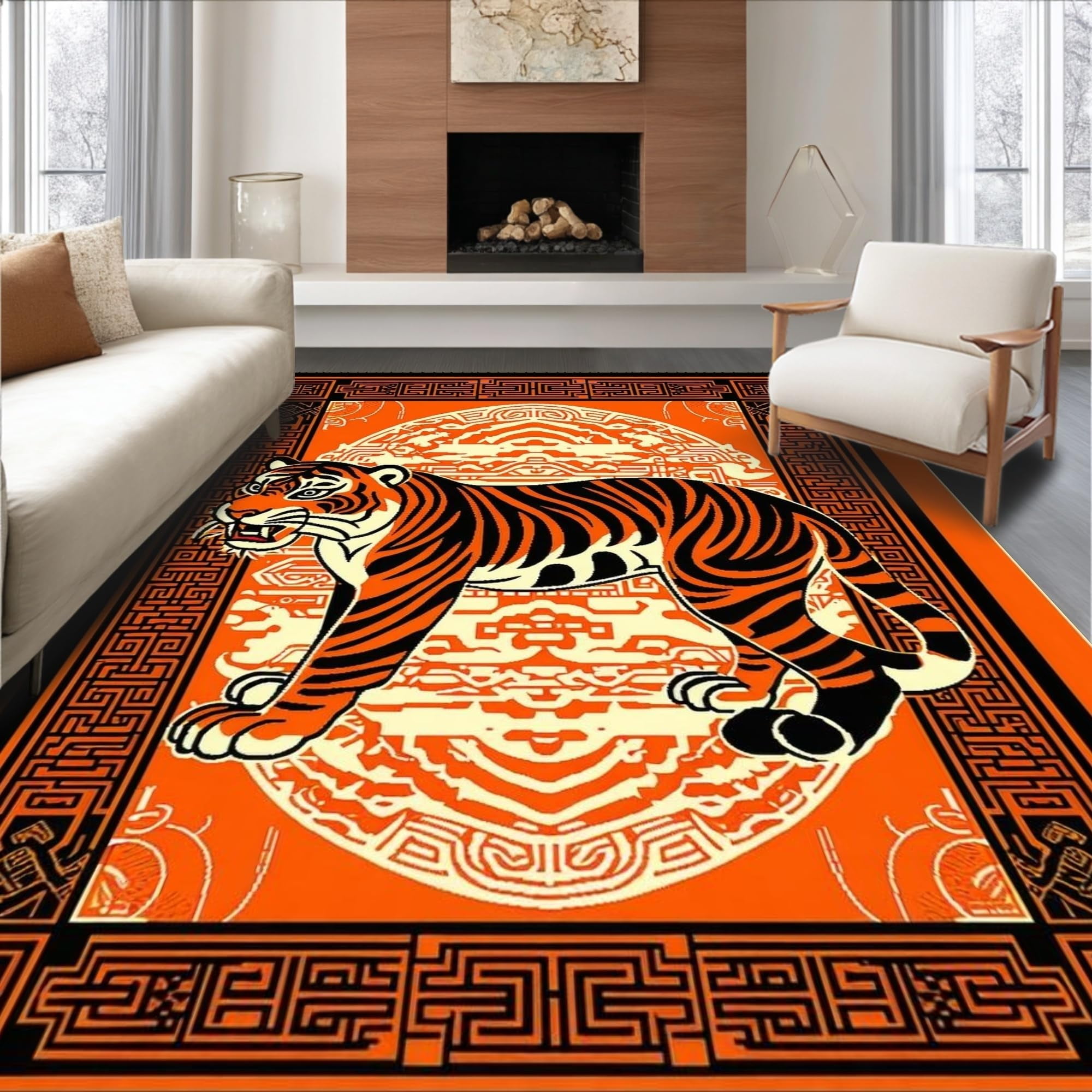 Ultra Soft Area Rug 8x10, Non Slip, Stain Resistant, Washable Area Rugs ...