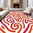 thumbnail image 1 of ODIKA 8x8 Machine Washable Non-Slip Area Rug, Abstract Swirl Contemporary Art Inspired Accent with Modern Flair Ultra Soft Rug, None, 536648, 1 of 7