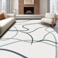 thumbnail image 1 of ODIKA 5x7 Machine Washable Non-Slip Area Rug, Abstract Flowing Lines and Cloudlike in Monochrome Style Ultra Soft Rug, None, 469703, 1 of 7