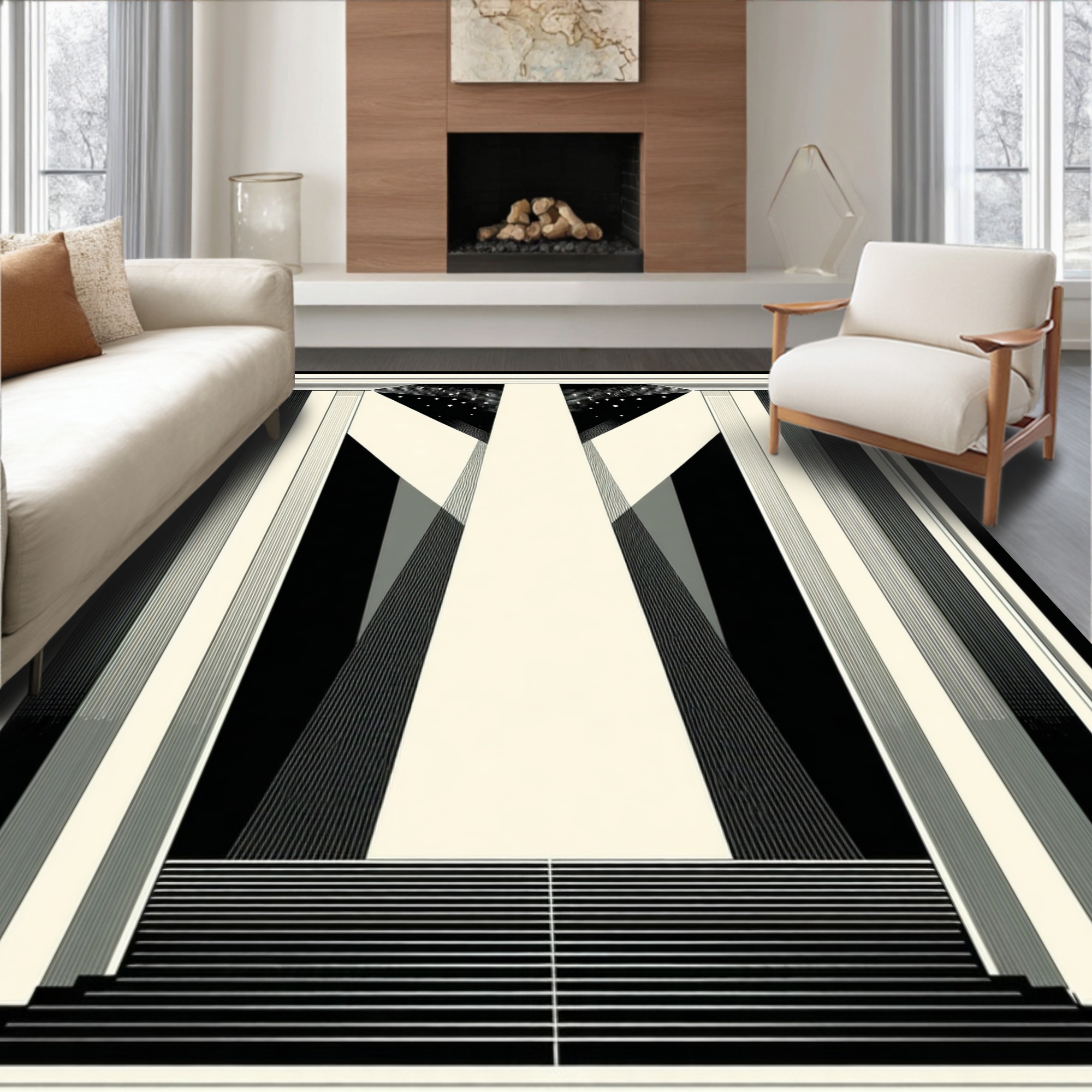 Scenecore Rugs Ultra Soft Area Rug, Art Deco Theater Marquee Rug Featuring Stylized ...
