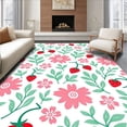 thumbnail image 1 of ODIKA 5x7 Machine Washable Non-Slip Area Rug, Blossom with Interlocking Vines and Petals Ultra Soft Rug, None, 468222, 1 of 7