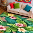 thumbnail image 1 of Ultra Soft Area Rug, Botanical Paradise Rug Tropical Flower, Non Slip, Stain Resistant, Washable Area Rugs for Living Room, Bedroom(Green, 8X10), 1 of 8