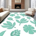 thumbnail image 1 of ODIKA 6x6 Machine Washable Non-Slip Area Rug, Modern Abstract Flora With Asymmetrical Leaf Clusters And Contours Ultra Soft Rug, None, 452185, 1 of 7