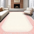 thumbnail image 1 of Ultra Soft Area Rug Trendy Minimalist Design Circular Motifs, Non Slip, Stain Resistant, Washable Area Rugs for Living Room, Bedroom, Young Spaces 2x3ft, 1 of 6