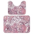 thumbnail image 1 of Ultra Soft Bathroom Rug And Mat Set, 2 Piece Ethnic Colorful Doodle Texture Bath Mat And U-Shaped Toilet Rug, Absorbent Non Slip Bathroom Rugs Fit Under Door For Summer Using, 1 of 6