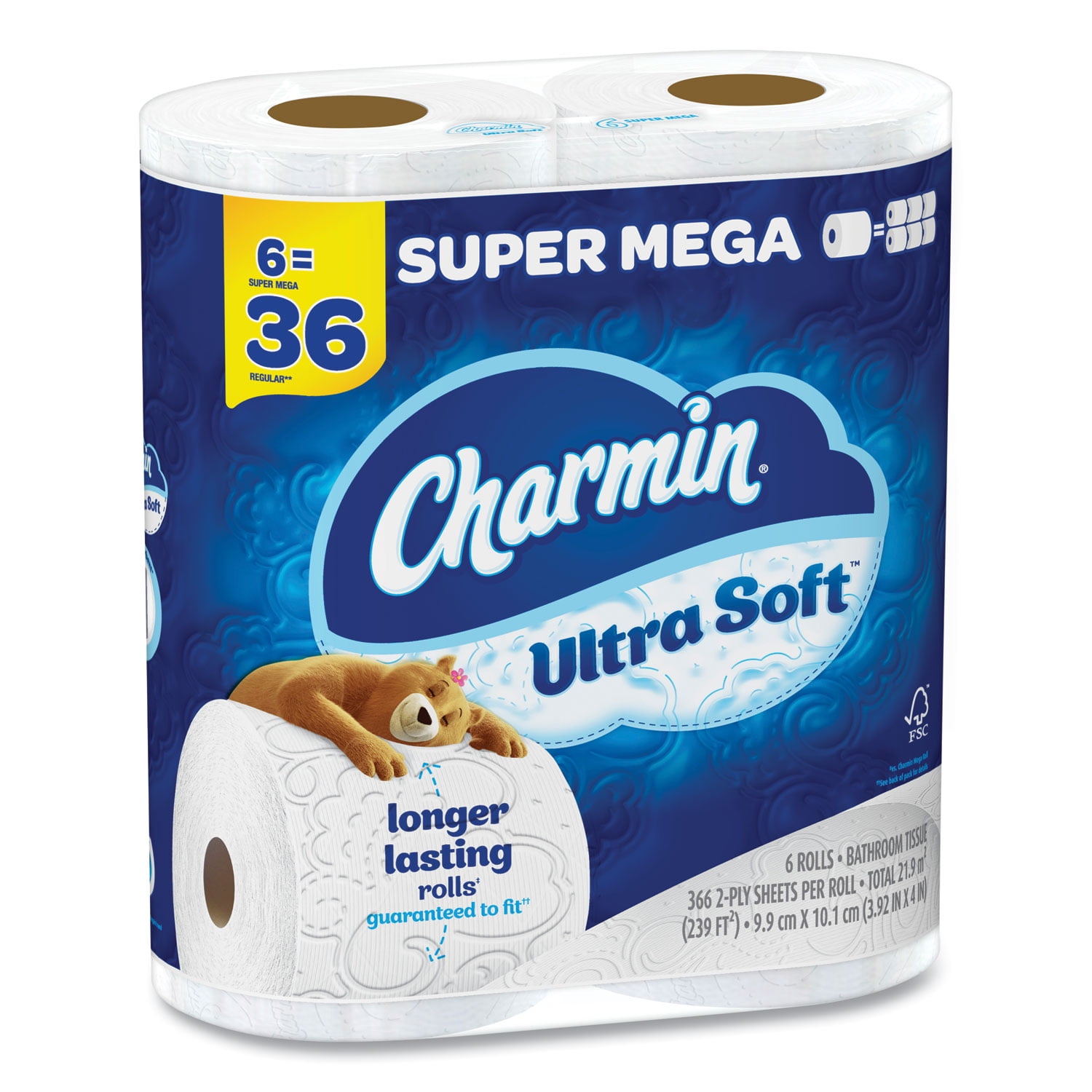 Ultra Soft Bathroom Tissue, Septic-Safe, 2-Ply, White, 336 Sheets/Roll, 18 Rolls/Carton | Bundle of 2 Cartons