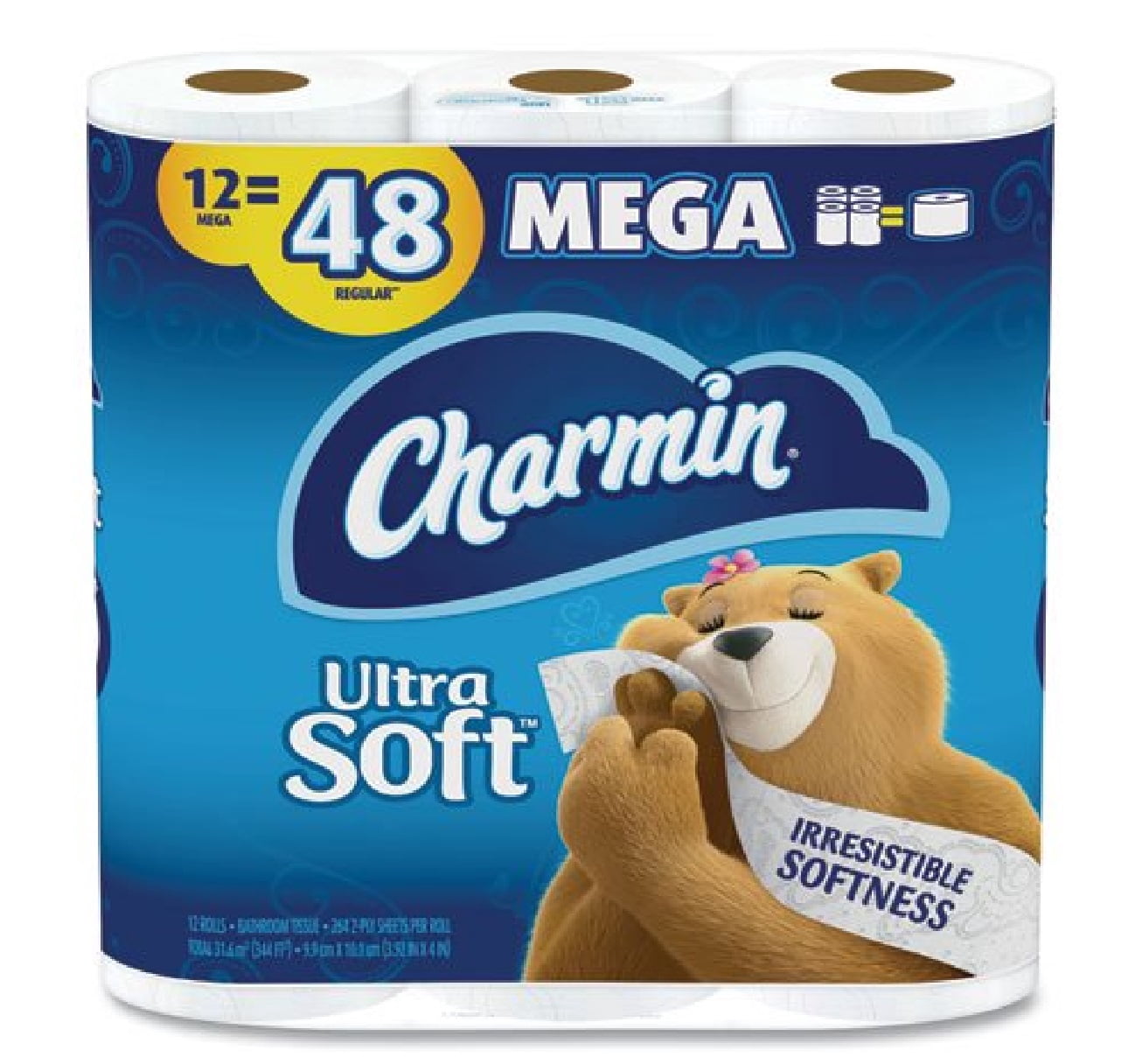 Ultra Soft Bathroom Tissue, Septic Safe, 2-Ply, White, 4 x 3.92, 244 Sheets/Roll, 12 Rolls/Pack