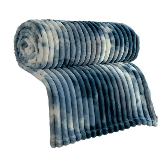 Ultra-Soft Blue Coral Fleece Blanket 70x100cm Reversible Winter Thick Flannel Throw Machine Washable for Sofa Bed Indoor Outdoor