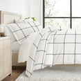 thumbnail image 1 of Duvet Cover Set - Ultra Soft & Breathable - Gray Plaid for Queen Size Bedding by Comfort Canopy, 1 of 15