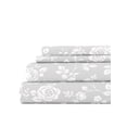 thumbnail image 1 of Ultra Soft & Breathable Wrinkle Free Bed Sheets Set - Light Gray Farmhouse Rose for Twin Size Bedding by Comfort Canopy, 1 of 11